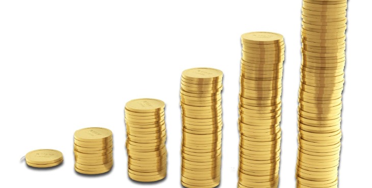 Rentabilidade da LCI supera a do CDB na maioria das vezes Pilha crescente de moedas (+ rentabilidade com LCI)